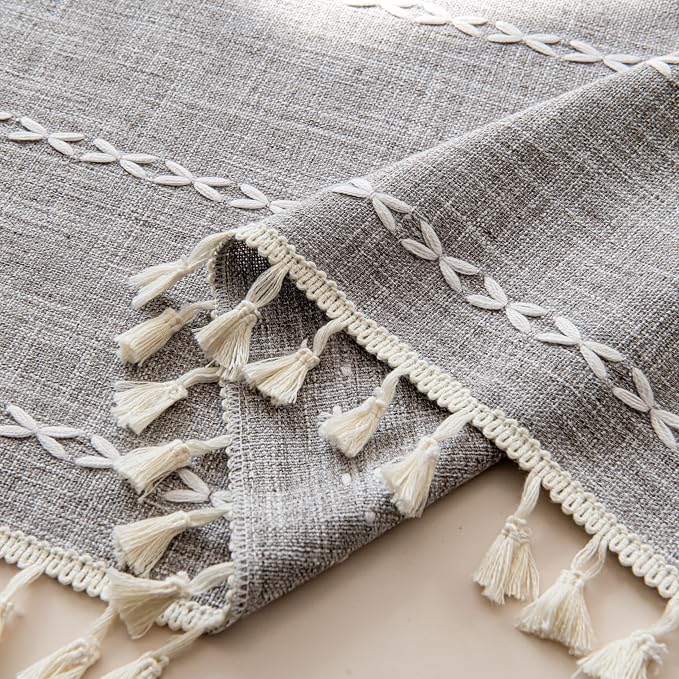 Sutuo Home Boho Curtains for Kitchen Bedroom Dining Room, Linen Farmhouse - Image 6