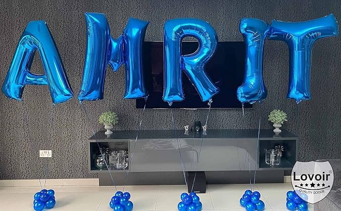 Lovoir 40 Inch Large Blue Letter G Balloons Big Size Jumbo Mylar Foil Helium - Image 4