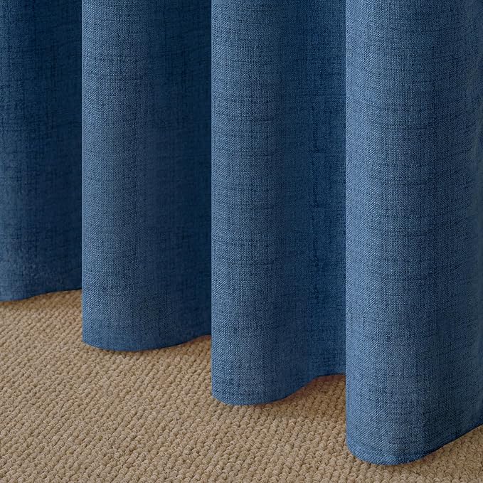 YoungsTex Navy Linen Curtains 84 Inch Length - Image 8