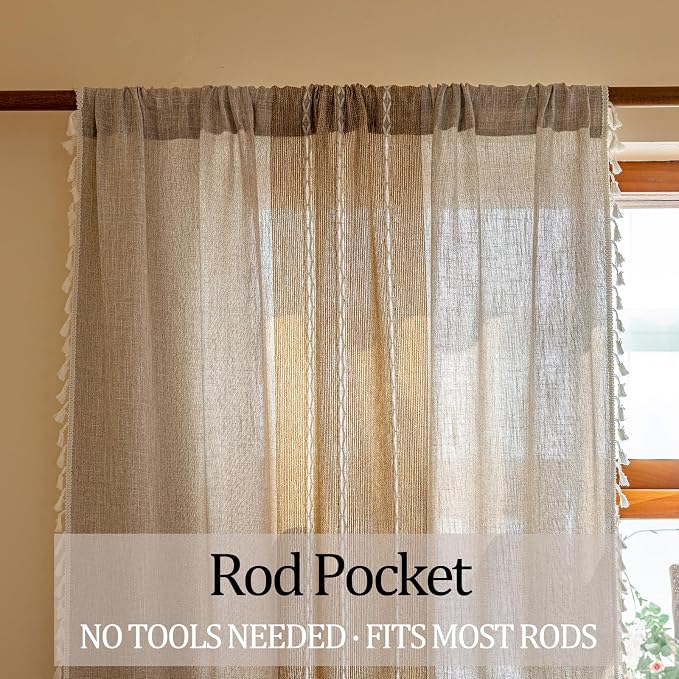 Sutuo Home Boho Curtains 72 inches Long - Image 6