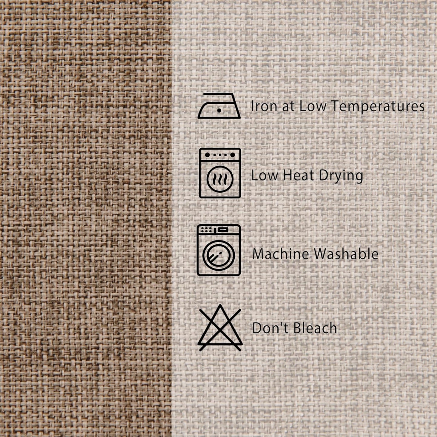 Hiasan 2 Pack Faux Linen Rectangle Tablecloth - Wrinkle and Stain Resistant Washable Table Cloth for Kitchen Dining Room Holiday Table Cover for Party Dinner, Khaki, 70 x 140 Inch