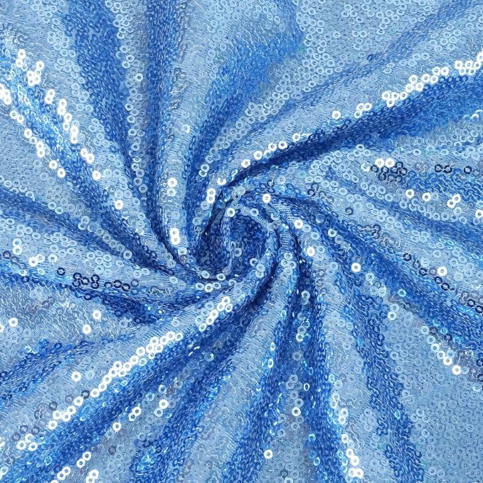 Eternal Beauty Baby Blue 3mm Sequin Backdrop 8x10 Ft - Image 9