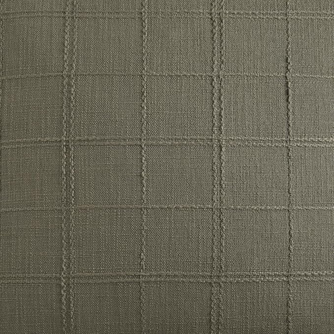 Linen Checked Farmhouse Table Runner, 13x108 Inches Olive | Raised Grid Design - Image 6