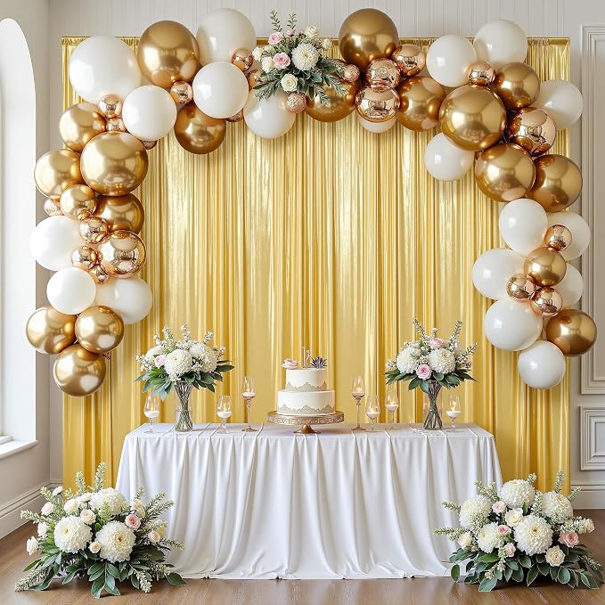 gogoparti 10x14FT Gold Sequin Backdrop Curtain - Image 3