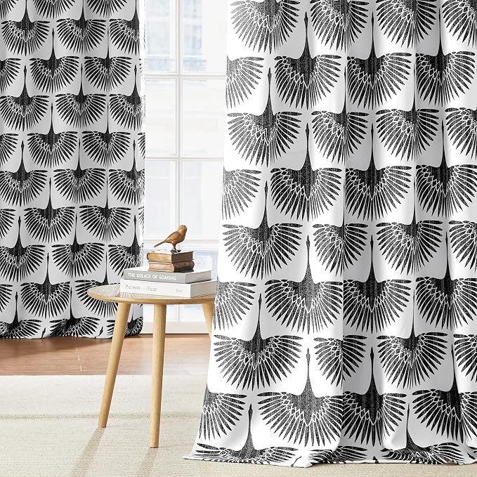 KGORGE Blackout Curtains Bird Animal Pattern Large Window by KGORGE