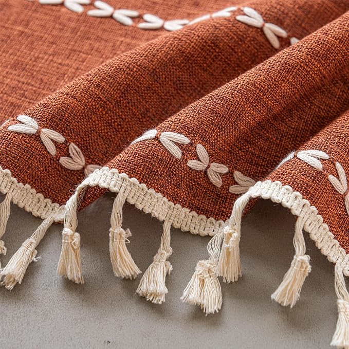 Sutuo Home Terracotta Boho Curtains - Image 8