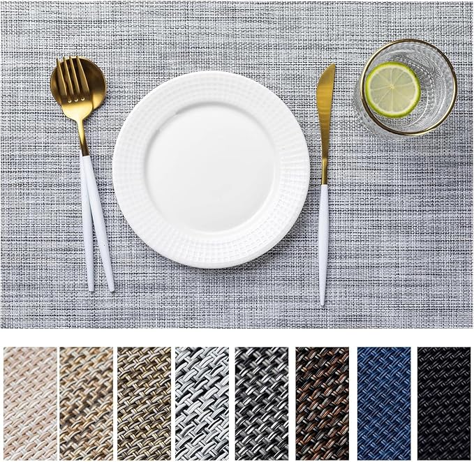 LEXMORE PlaceMats Set of 12 Vinyl/Plastic Woven Place Mats by lexmore