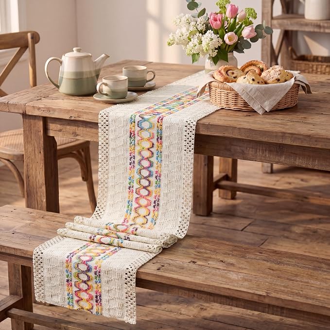 Artoid Mode Colorful Farmhouse Rustic Table Runner 12x120 Inch | Holiday Hollow - Image 5