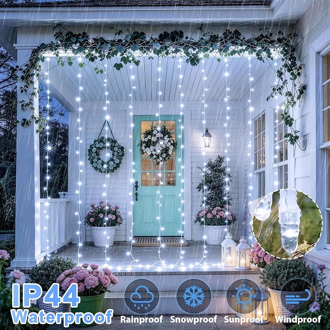 JMEXSUSS 300 LED Curtain Lights, Indoor String Lights - Image 4