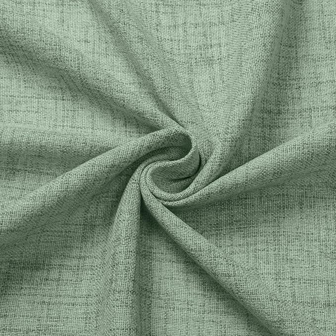 Tollpiz Linen Tier Curtain Rod Pocket Semi Sheer Half Kitchen Curtains Burlap - Image 9