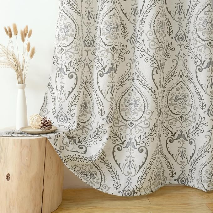 Linen Curtains 40 inch Length for Kitchen/Cafe, Light Filtering Semi Sheer - Image 8