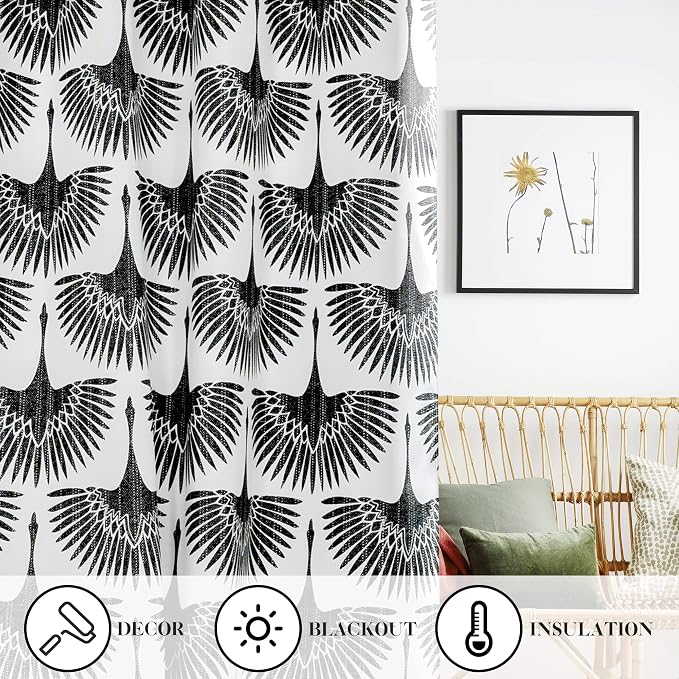 KGORGE Geometric Print Durtains Art Deco Blackout - Image 7
