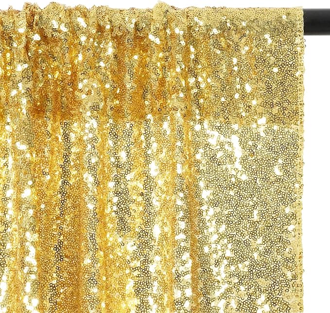 Eternal Beauty Gold 3mm Sequin Backdrop 7x7 Ft - Image 6