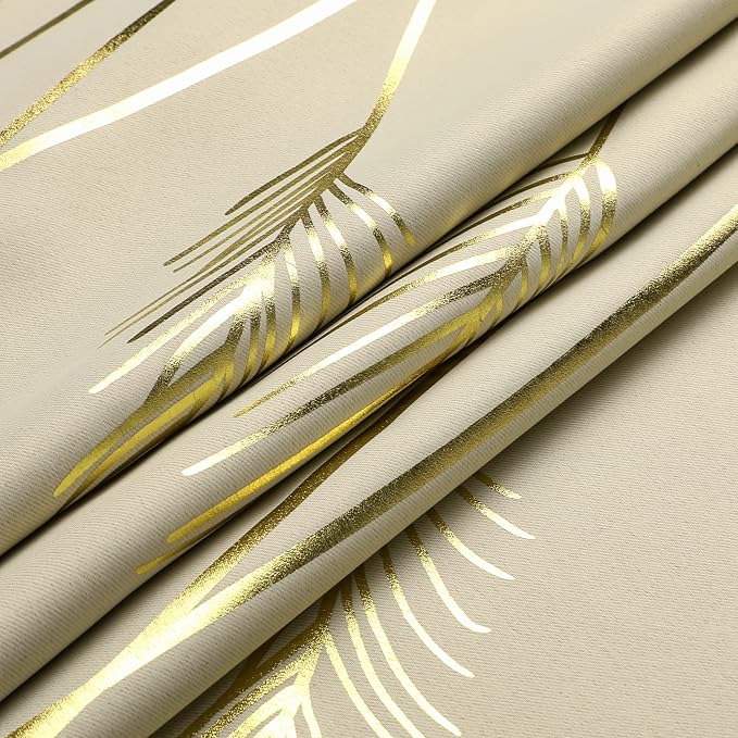 Beige Blackout Curtains 84 Inches Long, Room Darkening Curtains - Image 8