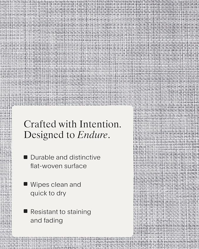 Chilewich Mini Basketweave Placemats, Woven Rectangle Placemats Set of 4 | Easy - Image 3
