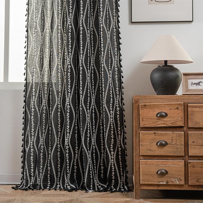 Sutuo Home Boho Curtains 63 Inches Length - Image 6