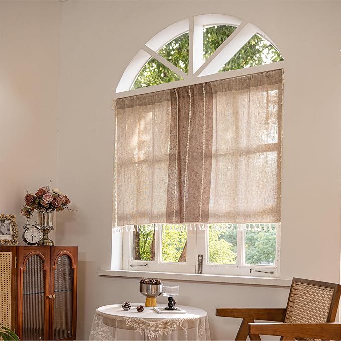 Sutuo Home Boho Curtains Valance Tier 36 inch - Image 5
