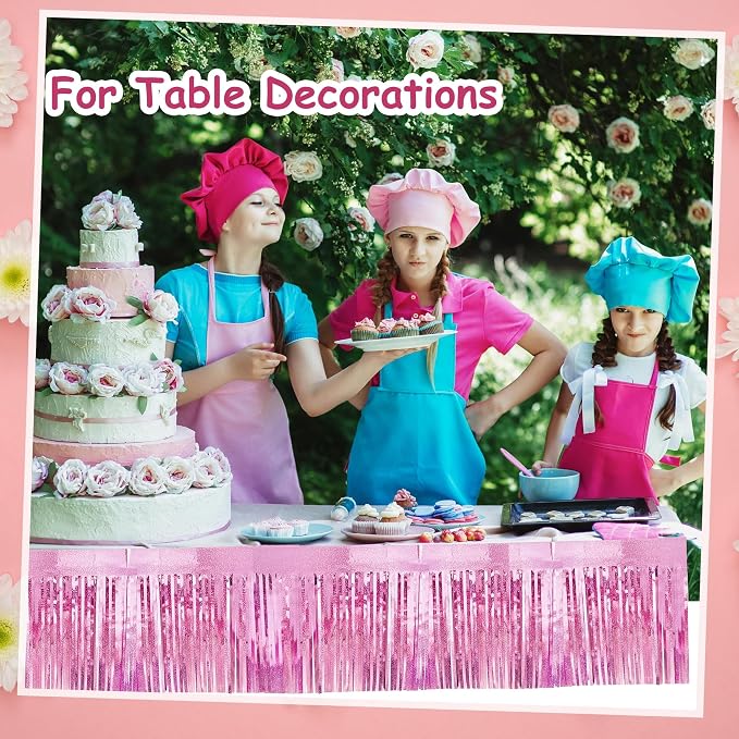 4 Pcak 39 Feet Glitter Pink Parade Float Decorations - Image 5