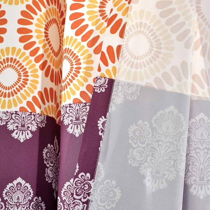 Lush Decor Bohemian Stripe Window Curtain Panels, Pair 52" W x 84" L Fuchsia & - Image 4