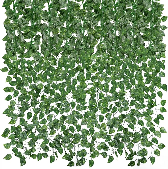 CEWOR 14 Pack 98ft Artificial Ivy Greenery Garland, Fake Vines Hanging Plants by CEWOR