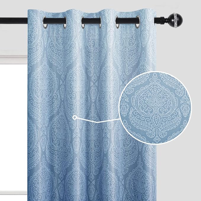 DWCN 100% Blackout Curtains for Bedroom 63 Inch Long - Image 2