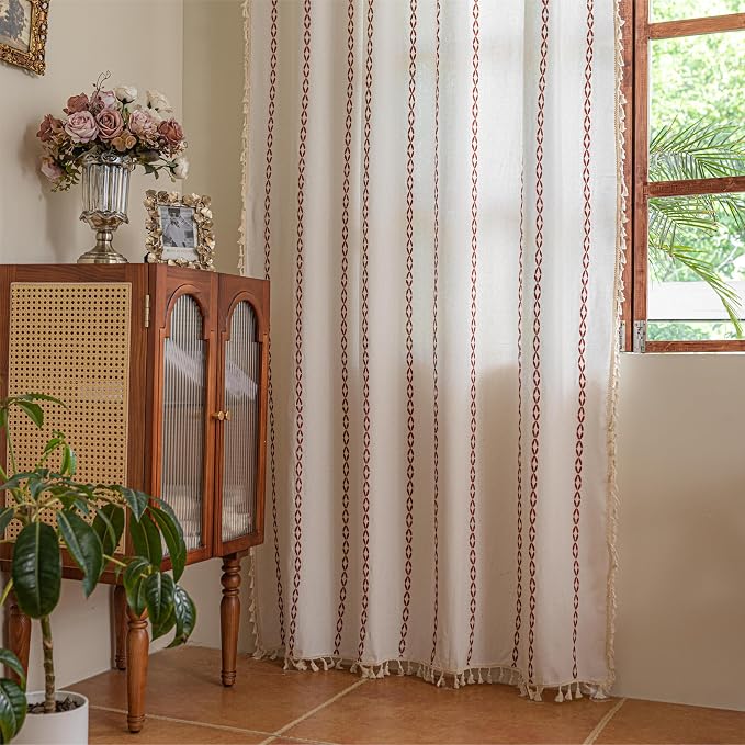 Sutuo Home Boho Curtains 63 Inch Length - Image 6