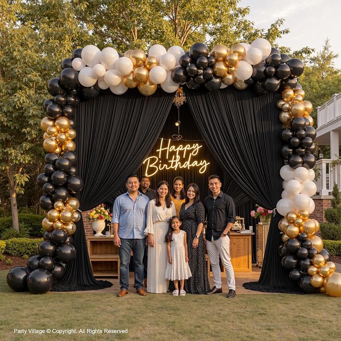 10ft×12ft Black Backdrop Curtain - Image 3