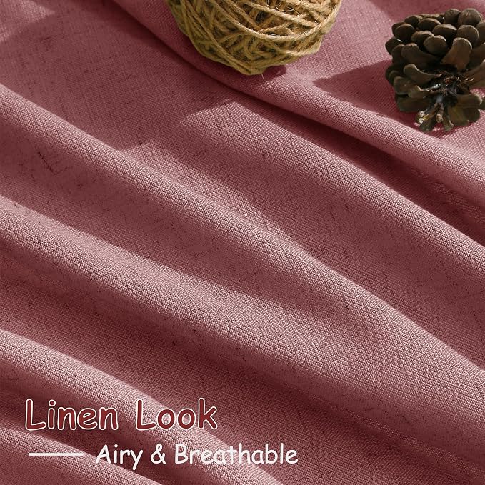 Canyon Rose Linen Curtains 72 Inch Length - Image 5