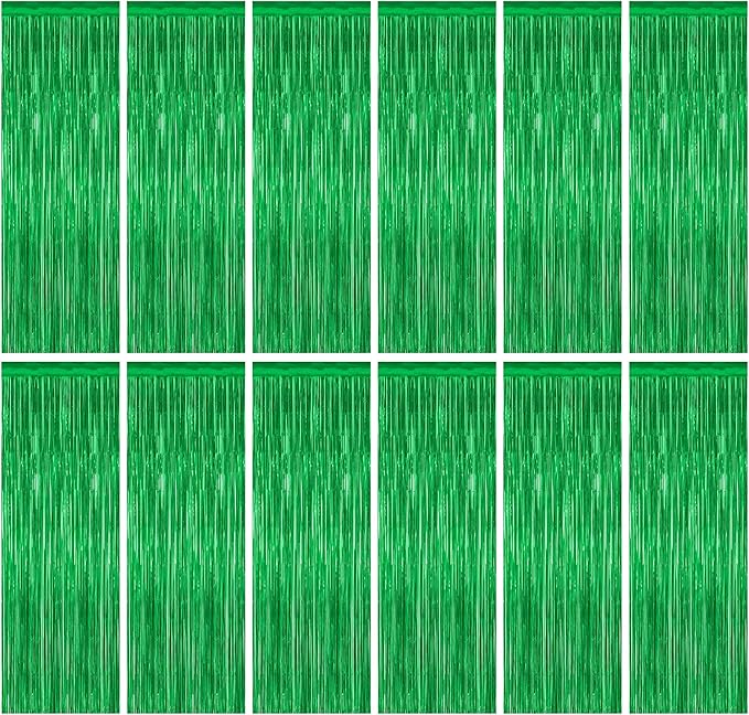 ZATAYE 12 Pack Green Christmas St Patricks Foil Curtain Decorations | Green by ZATAYE