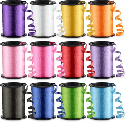 Curling Ribbon for Gift Wrapping Balloon Ribbon Assorted Colors | 3/16 In x 125 by Bedwina