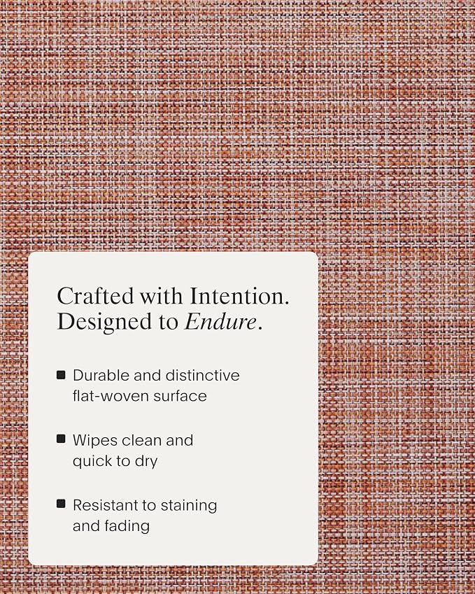 Chilewich Mini Basketweave Placemats, Woven Rectangle Placemats Set of 4 | Easy - Image 3