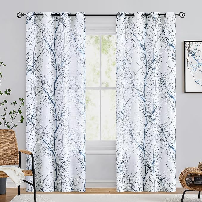 FMFUNCTEX Linen Semi Sheer Curtains - Image 2
