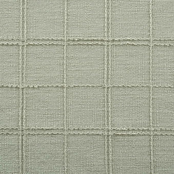 Linen Checked Farmhouse Table Runner, 13x90 Inches Seeding Green | Raised Grid - Image 6