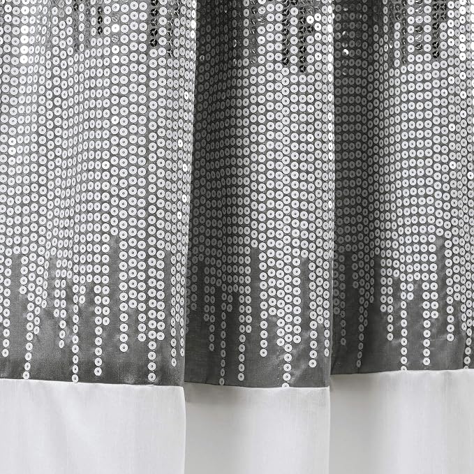 Lush Decor Night Sky Window Curtain Panel, Single 42"W x 95"L Gray & White - Image 2