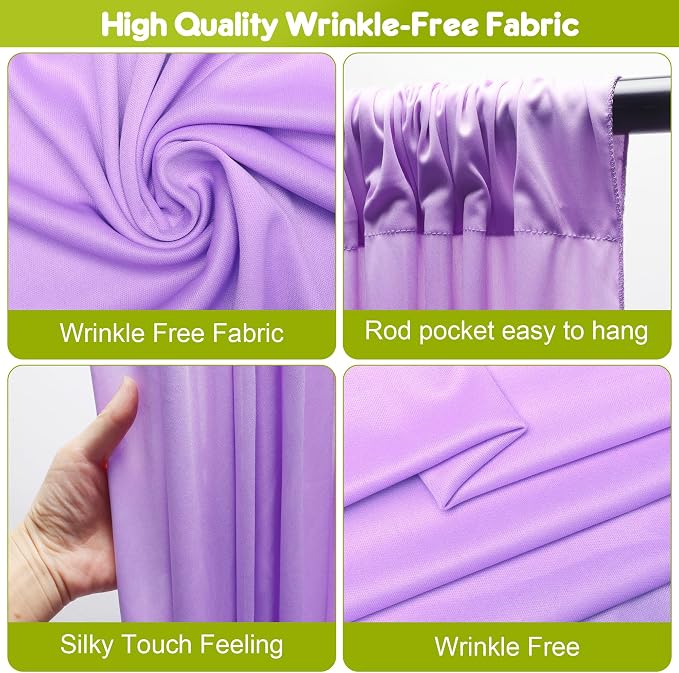 Lavender Purple Backdrop Curtain - Image 3