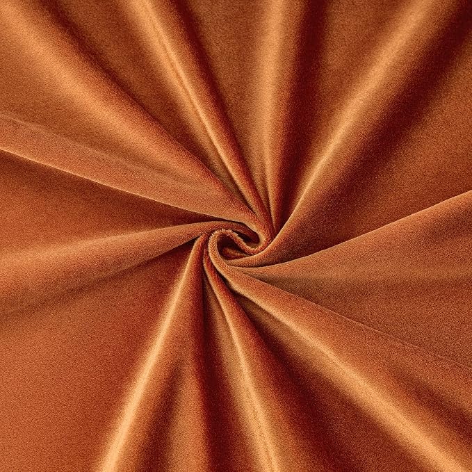 BULBUL Velvet Burnt Orange Blackout Curtains 96 inch Long - Image 8