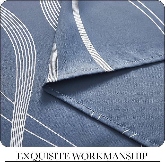 NICETOWN Kitchen Blackout Curtain Panels, Stone Blue, 42 by 48 Inch, Window - Image 7