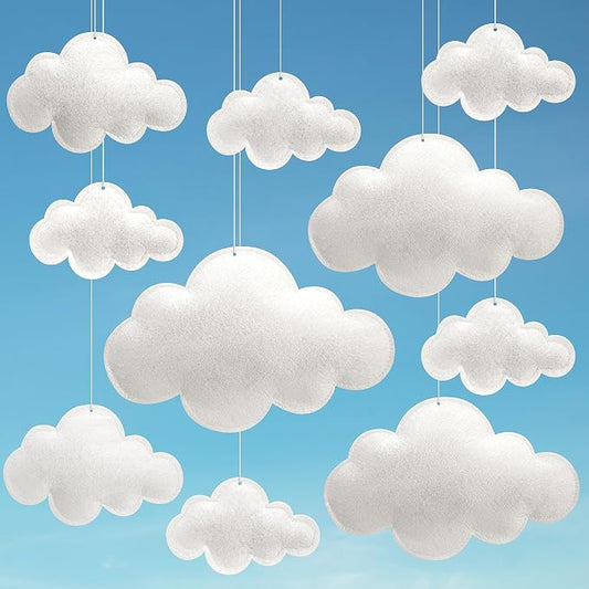 Ayfjovs 10pcs 3D Cloud Decoration Hanging Cloud by Ayfjovs