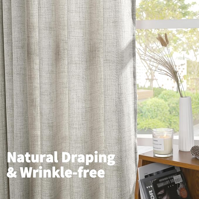 YoungsTex Dark Grey Linen Curtains - Image 5