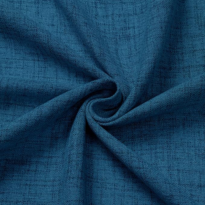 Tollpiz Short Linen Curtain Living Room Rod Pocket Semi Sheer Curtains Burlap - Image 9
