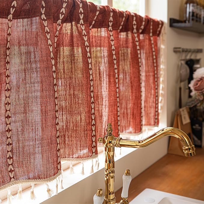 Sutuo Home Boho Short Curtains Valance - Image 6