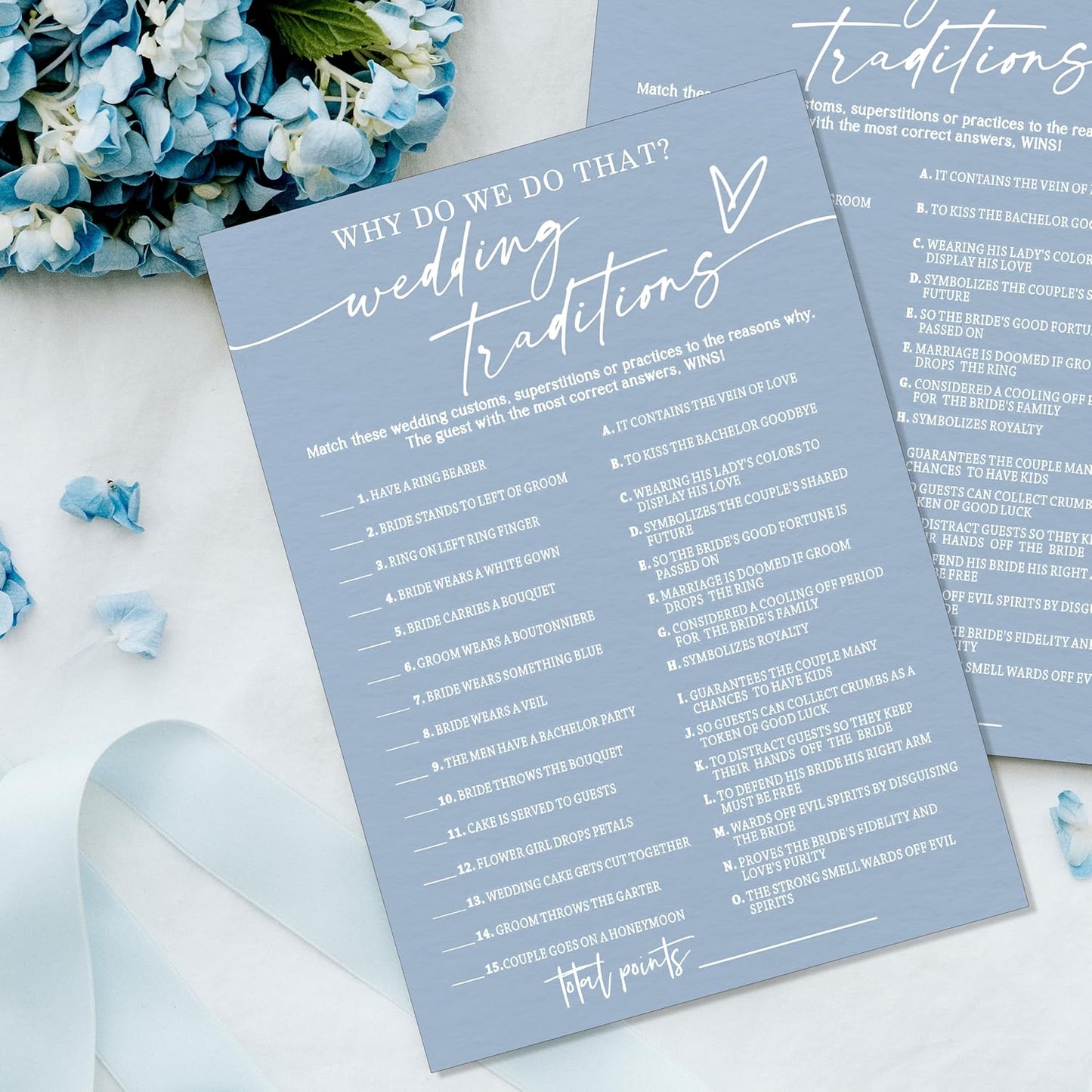 Fun Wedding Games Set - 25 Bridal Shower Games Cards, Engaging Bridal Party Entertainment for Wedding Shower, Engagement Party & Reception Fun a Must-Have for Minimalist Newlywed Game - B01