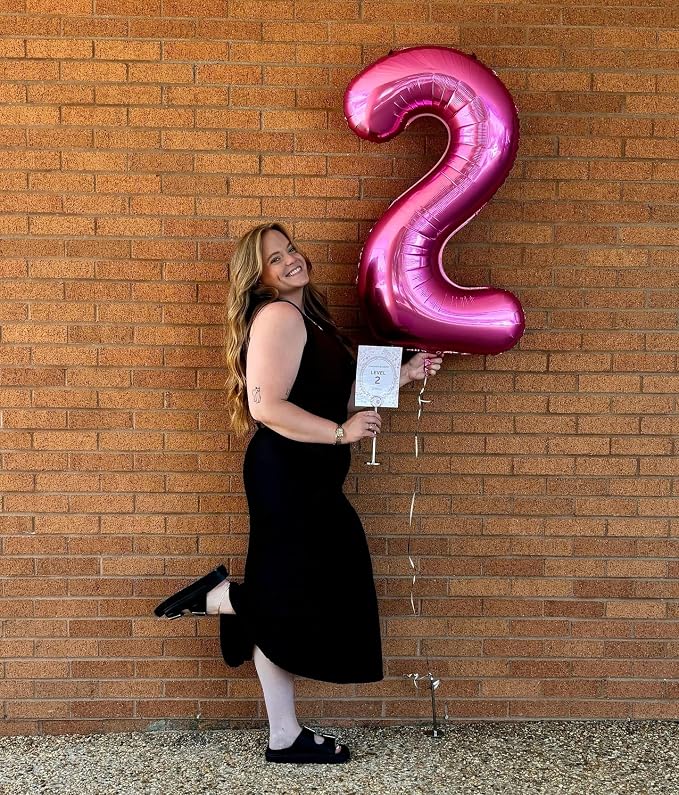 40 Inch Hot Pink Number 9 Balloon, 9th Birthday Party Decorations | 40 Inch Hot - Image 3