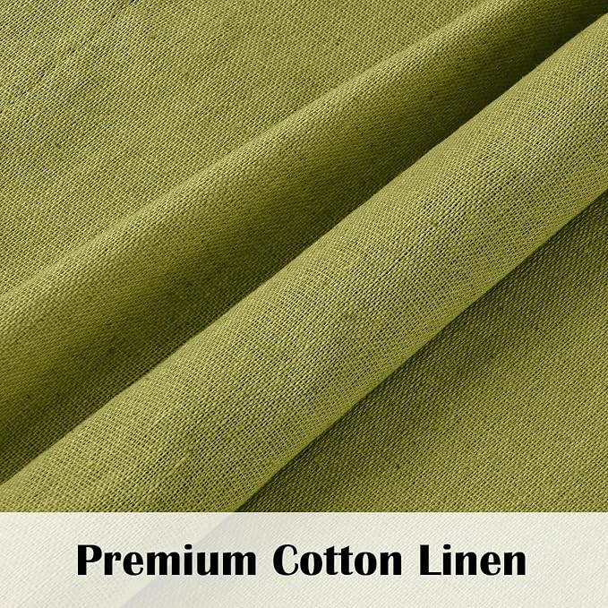 Farmhouse Valance Curtains, Boho Cotton Linen Kitchen Valance, Fresh Green - Image 5