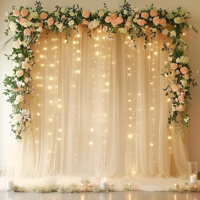 Fomcet Tulle Backdrop Curtains by Fomcet