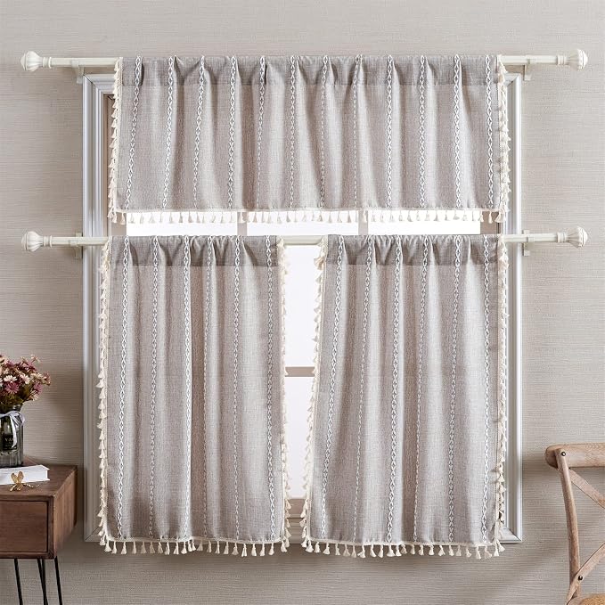 RoomTalks Rustic Farmhouse Kitchen Valances - Image 3