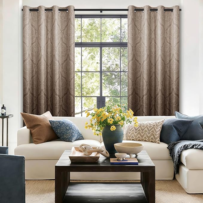DWCN Brown Blackout Curtains for Bedroom 84 Inch Long - Image 5