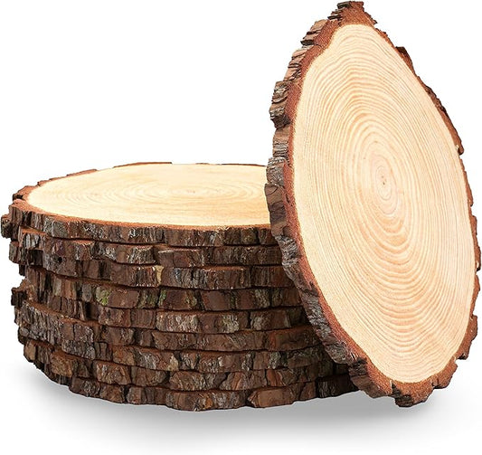 Set of 10 Large Wood Slices – Rustic Wooden Rounds by RusticWoodSlices
