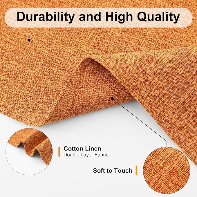 Homaxy Cloths Placemats for Dining Table Set of 6, Cotton Linen Blend Table Mats - Image 4