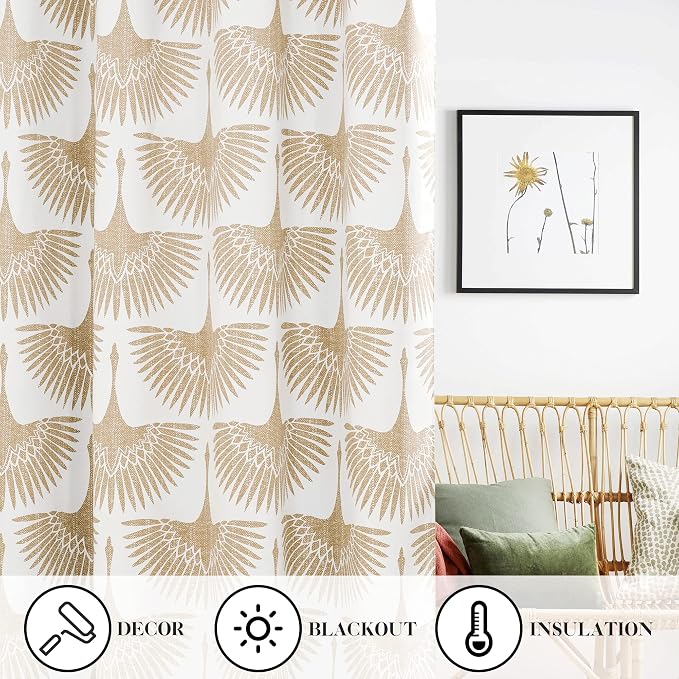 KGORGE Geometric Pattern Blackout Curtains - Image 6